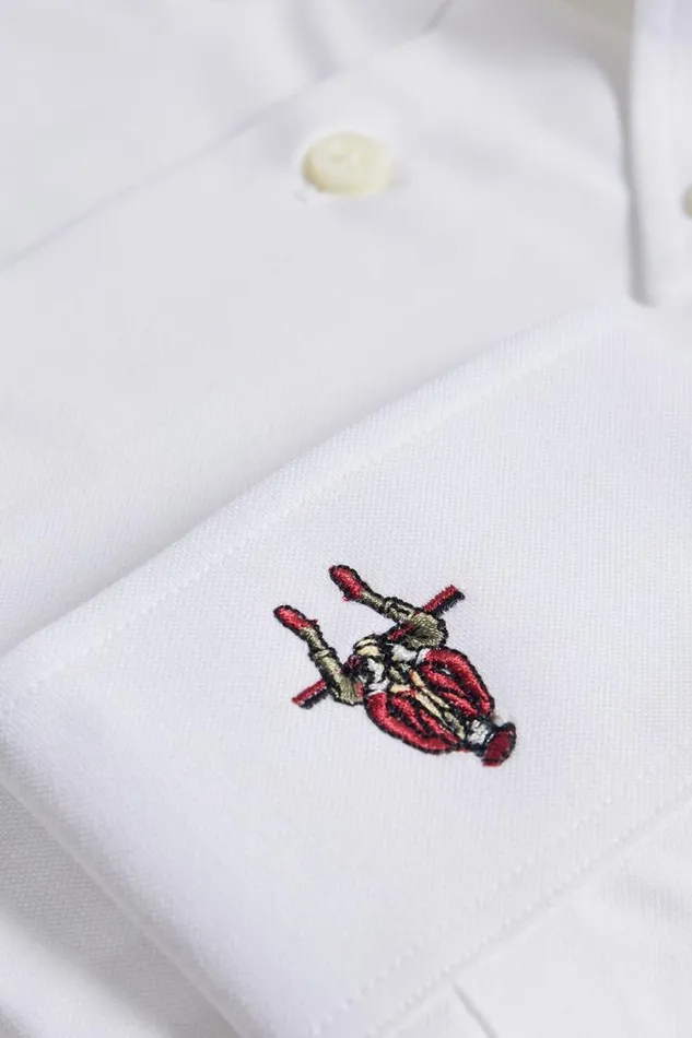 Mens Paul Stuart Sport Shirts Oxford Logo Sport Shirt White Mens Paul Stuart Sport Shirts Oxford Logo Sport Shirt White