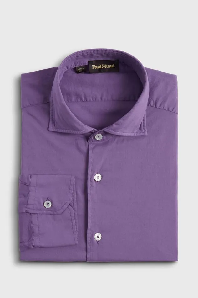 Mens Paul Stuart Sport Shirts Soft Cotton Sport Shirt Purple