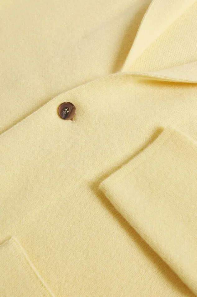 Mens Paul Stuart The Cashmere Shop Cashmere Knitted Single Breasted Blazer Yellow Mens Paul Stuart The Cashmere Shop Cashmere Knitted Single Breasted Blazer Yellow