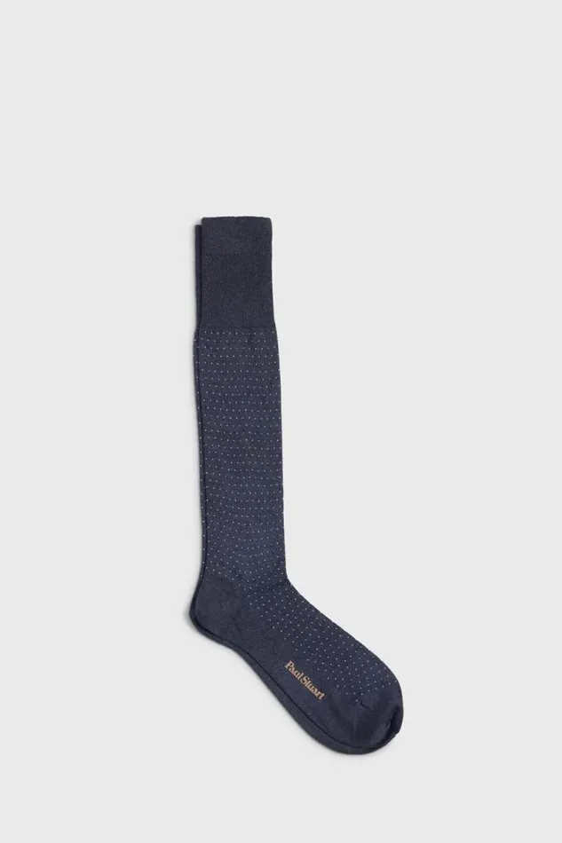 Mens Paul Stuart The Cashmere Shop Pindot Dress Sock Grey Mens Paul Stuart The Cashmere Shop Pindot Dress Sock Grey