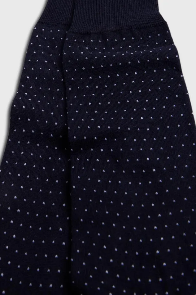 Mens Paul Stuart The Cashmere Shop Pindot Dress Sock Navy Mens Paul Stuart The Cashmere Shop Pindot Dress Sock Navy