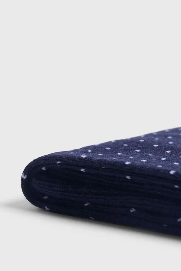 Mens Paul Stuart The Cashmere Shop Pindot Dress Sock Navy Mens Paul Stuart The Cashmere Shop Pindot Dress Sock Navy