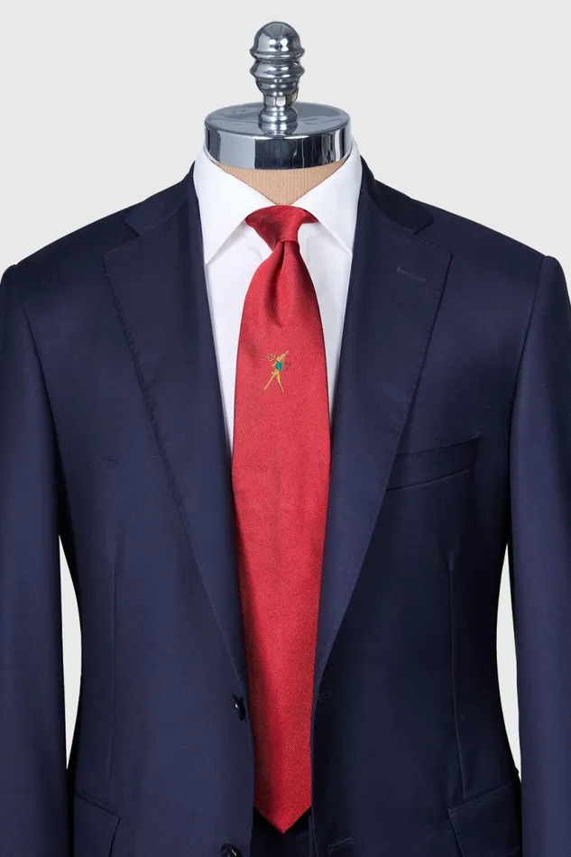 Mens Paul Stuart Ties Holiday Dancer Reindeer Tie Red