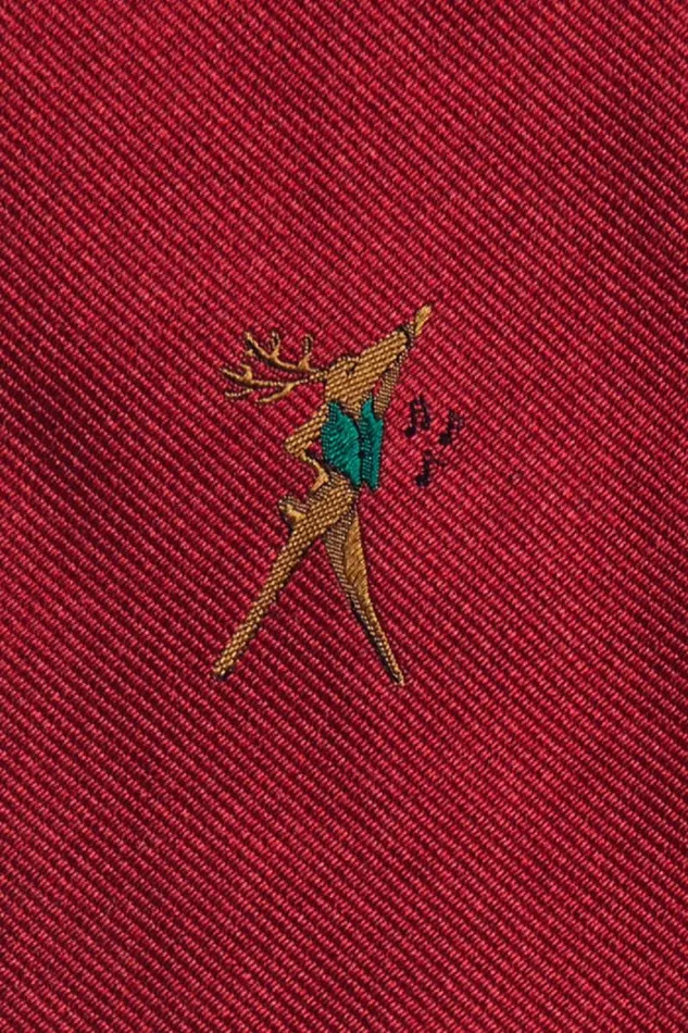 Mens Paul Stuart Ties Holiday Dancer Reindeer Tie Red Mens Paul Stuart Ties Holiday Dancer Reindeer Tie Red