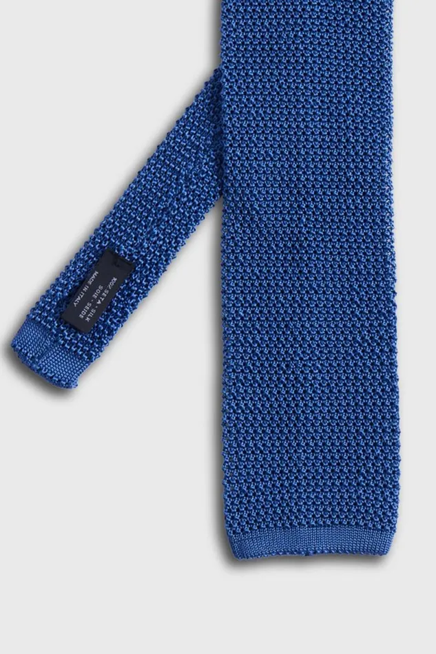Mens Paul Stuart Ties Silk Knit Tie Light Blue
