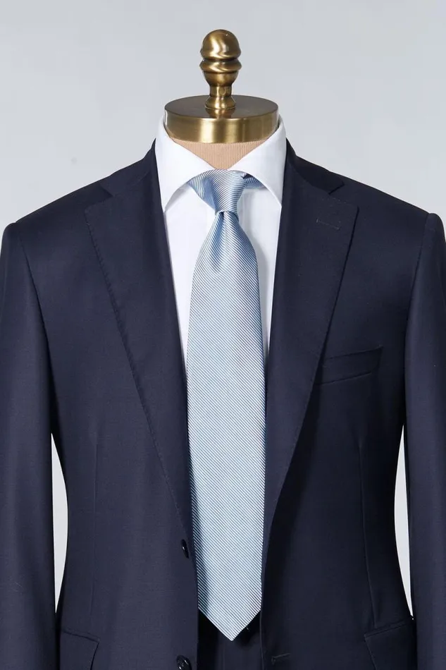Mens Paul Stuart Ties Solid Mogador Tie Light Blue Mens Paul Stuart Ties Solid Mogador Tie Light Blue