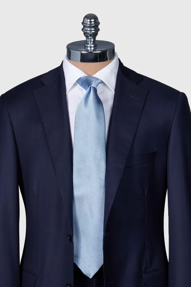 Mens Paul Stuart Ties Solid Mogador Tie Light Blue Mens Paul Stuart Ties Solid Mogador Tie Light Blue