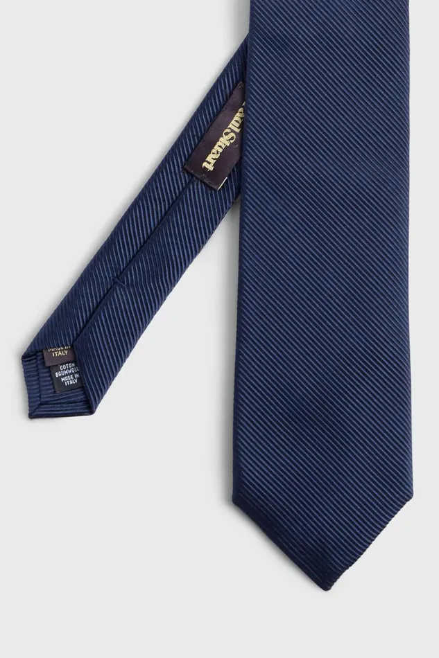 Mens Paul Stuart Ties Solid Mogador Tie Navy
