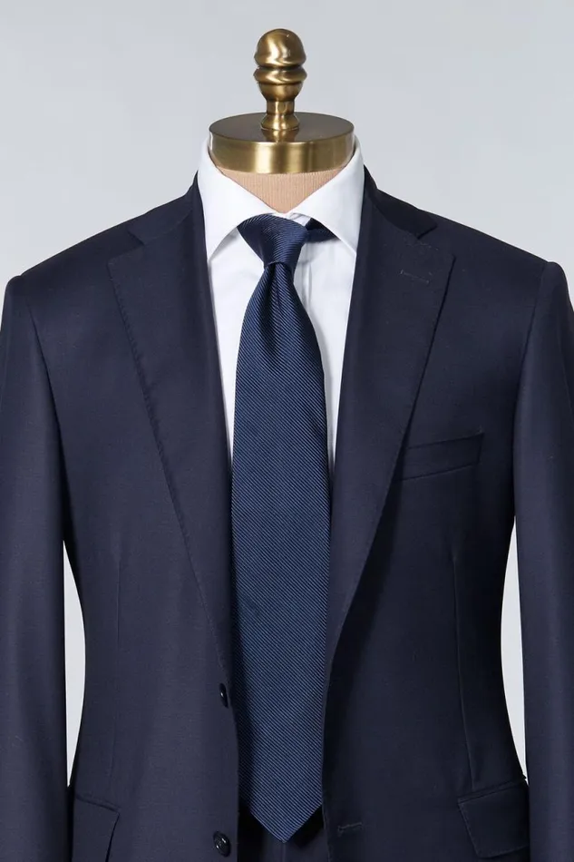 Mens Paul Stuart Ties Solid Mogador Tie Navy Mens Paul Stuart Ties Solid Mogador Tie Navy