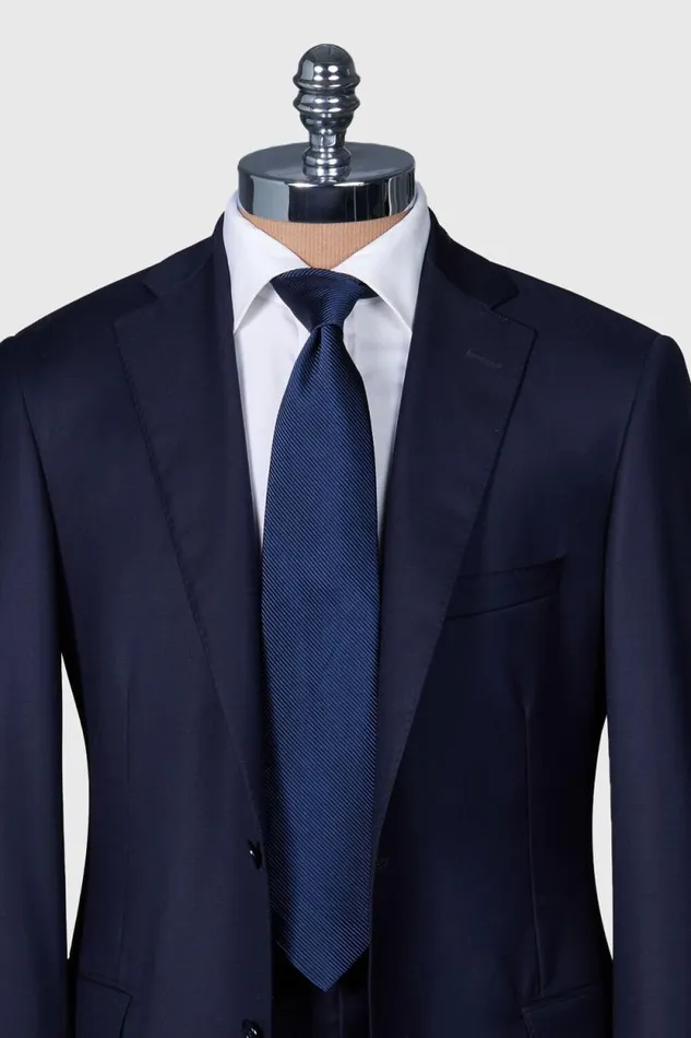 Mens Paul Stuart Ties Solid Mogador Tie Navy Mens Paul Stuart Ties Solid Mogador Tie Navy