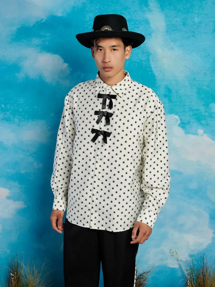 Menswear Shirts Sister Jane Billy Star Shirt Black and White
