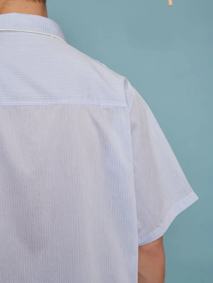 Menswear Shirts Sister Jane Cameron Pinstripe Boxy Shirt Baby Blue Stripes