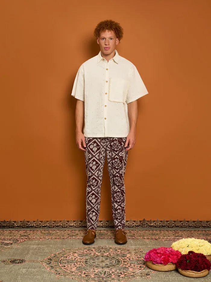 Menswear Shirts Sister Jane Cole Fray Boxy Shirt Pearled Cream