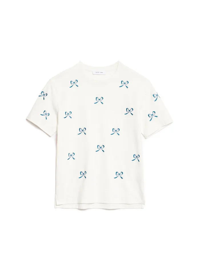 Menswear Shirts Sister Jane Rory Bow Shirt Pearl White