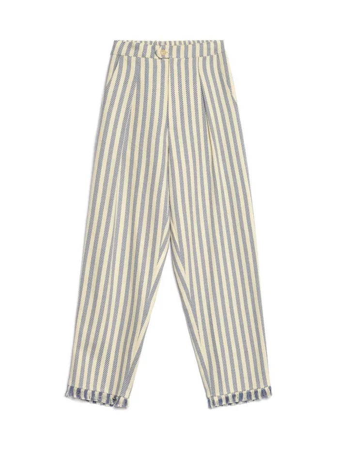 Menswear Trousers Sister Jane Layne Fray Stripe Trousers Pale Blue