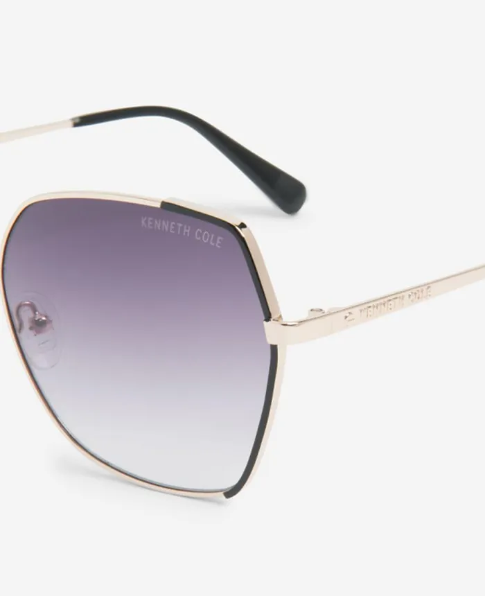 Metal Geometric Sunglasses Dark Gold Women Kenneth Cole Sunglasses Metal Geometric Sunglasses Dark Gold Women Kenneth Cole Sunglasses