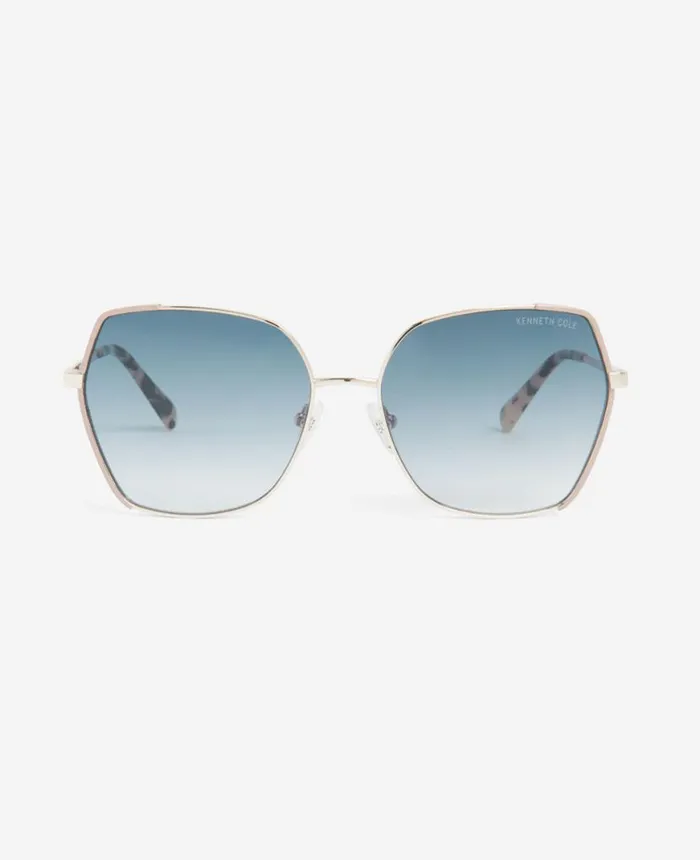 Metal Geometric Sunglasses Shiny Gold Women Kenneth Cole Sunglasses Metal Geometric Sunglasses Shiny Gold Women Kenneth Cole Sunglasses