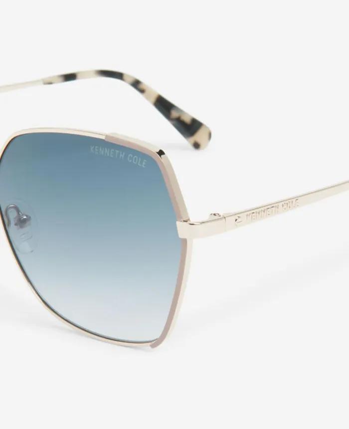 Metal Geometric Sunglasses Shiny Gold Women Kenneth Cole Sunglasses Metal Geometric Sunglasses Shiny Gold Women Kenneth Cole Sunglasses