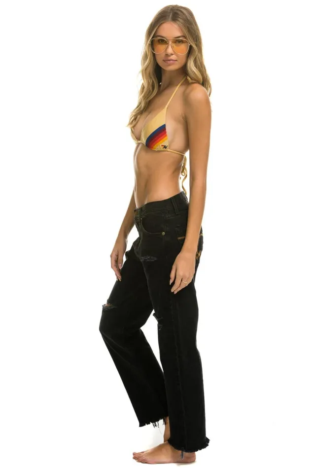 MID RISE RELAXED SURFER JEAN 8211 VINTAGE BLACK Women Aviator Nation Denim