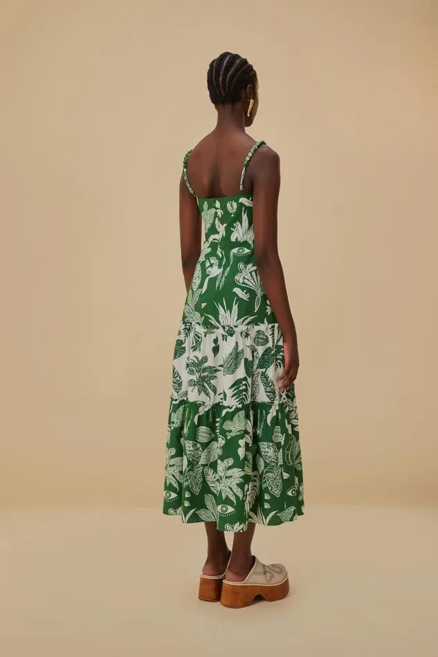 Midi Dresses Women FARM Rio Forest Soul Mix Midi Dress Midi Dresses Women FARM Rio Forest Soul Mix Midi Dress