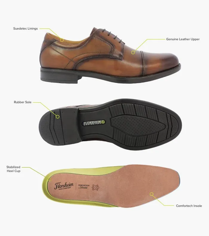 Midtown Moc Toe Slip On Cognac Men Florsheim Dress Shoes