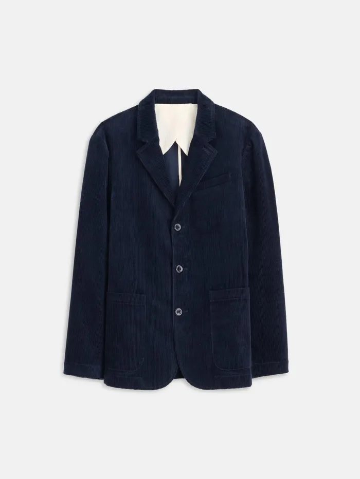 Mill Blazer In Corduroy Dark Navy Men Alex Mill Suiting Blazers