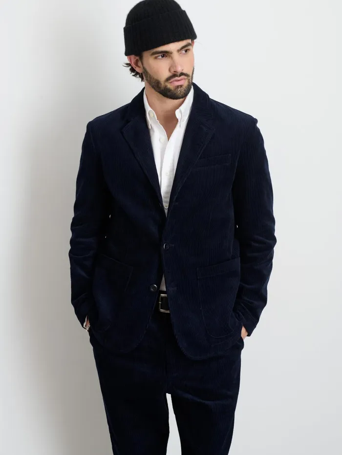 Mill Blazer In Corduroy Dark Navy Men Alex Mill Suiting Blazers Mill Blazer In Corduroy Dark Navy Men Alex Mill Suiting Blazers