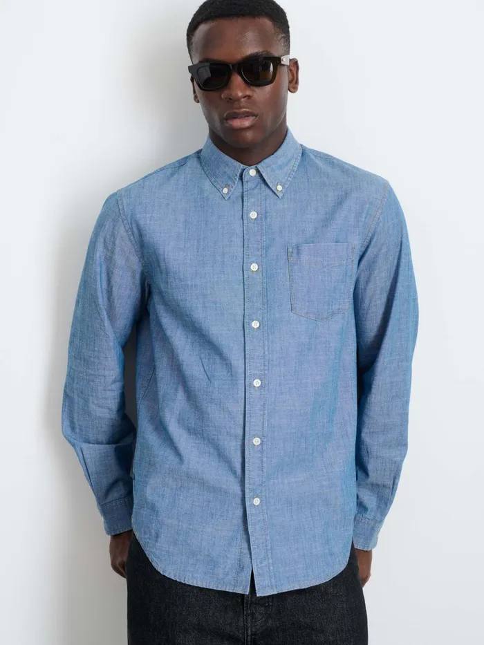 Mill Shirt In Chambray Men Alex Mill Shirts