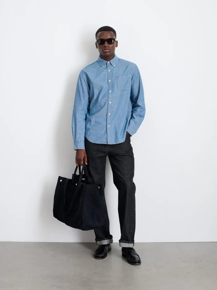 Mill Shirt In Chambray Men Alex Mill Shirts
