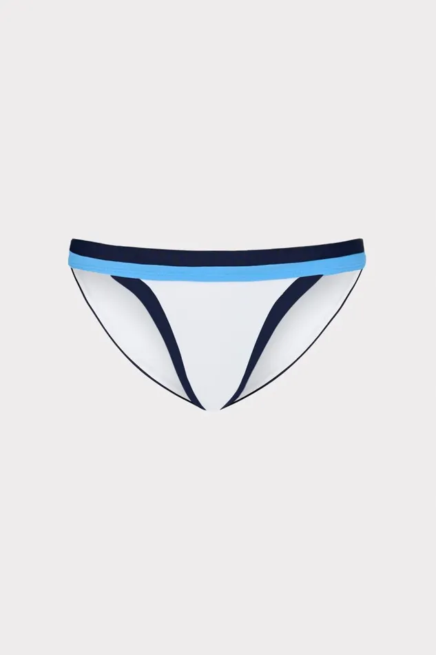 Milly Amalfi Color Block Bikini Bottom Navy Multi Women Swim and Coverups