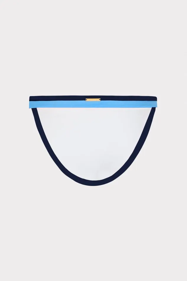 Milly Amalfi Color Block Bikini Bottom Navy Multi Women Swim and Coverups