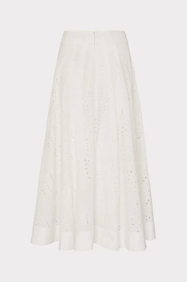 Milly Butterfly Eyelet Skirt White Women Skirts
