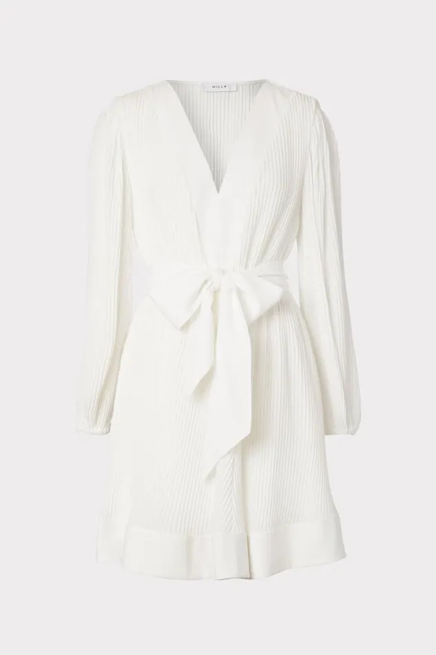 Milly Liv Pleated Dress White Women Dresses