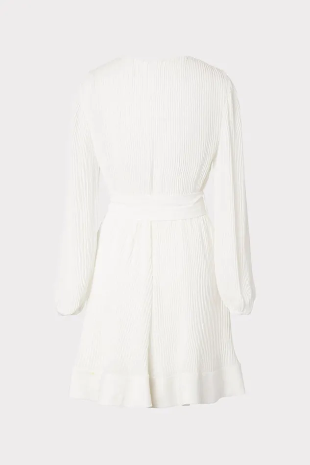 Milly Liv Pleated Dress White Women Dresses