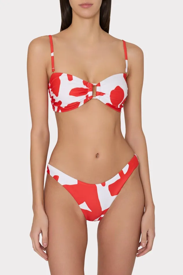 Milly Margot Grand Foliage Bottom Redwhite Women Swim and Coverups