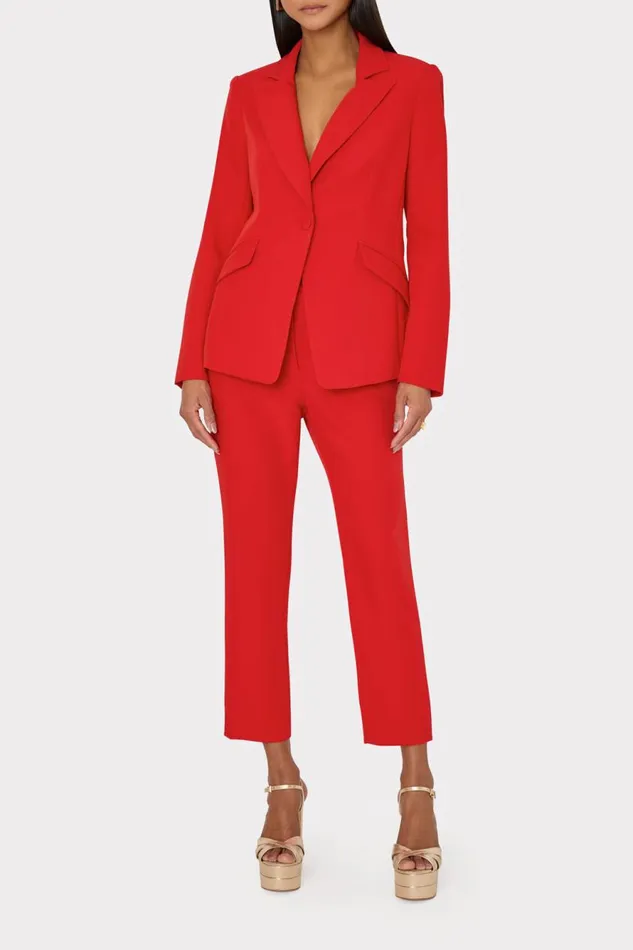Milly Nicola Cady Pants Red Women Pants