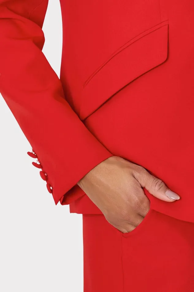 Milly Nicola Cady Pants Red Women Pants