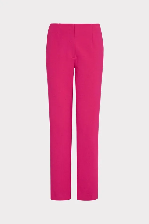Milly Nicole Ponte Pants Pink Women Pants