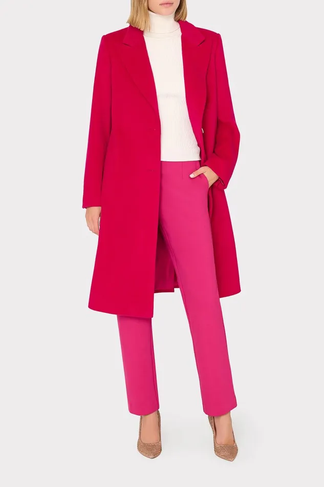 Milly Nicole Ponte Pants Pink Women Pants