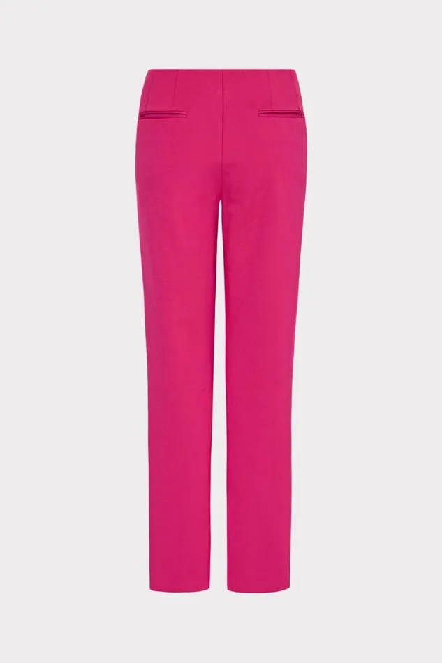 Milly Nicole Ponte Pants Pink Women Pants