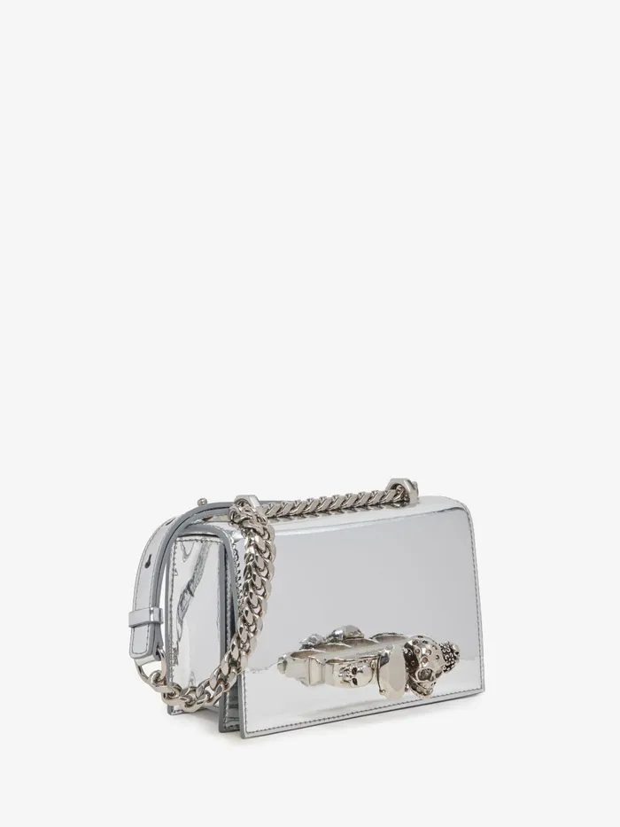 Mini Bags Women Alexander McQueen Mini Jewelled Satchel Silver