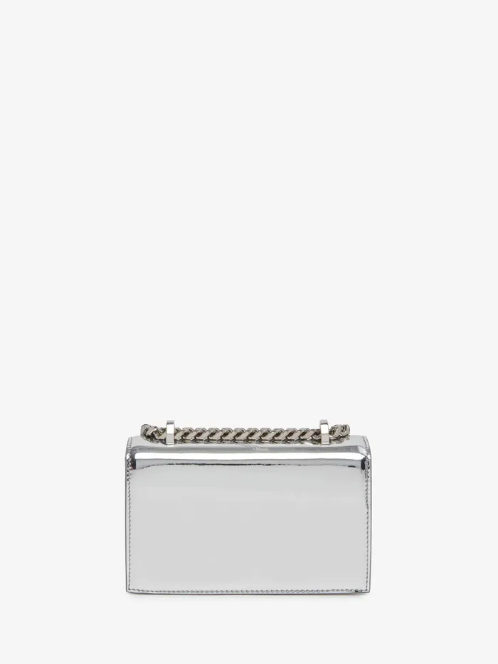 Mini Bags Women Alexander McQueen Mini Jewelled Satchel Silver