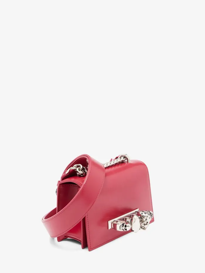 Mini Bags Women Alexander McQueen The Biker Mini Jewelled Satchel Lipstick Red