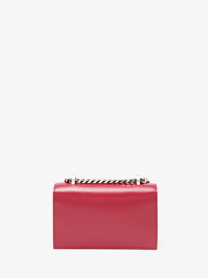 Mini Bags Women Alexander McQueen The Biker Mini Jewelled Satchel Lipstick Red