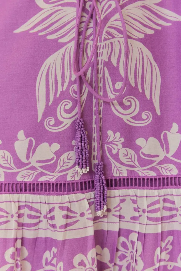 Mini Dresses Women FARM Rio Lilac Sweet Garden Mini Dress Mini Dresses Women FARM Rio Lilac Sweet Garden Mini Dress