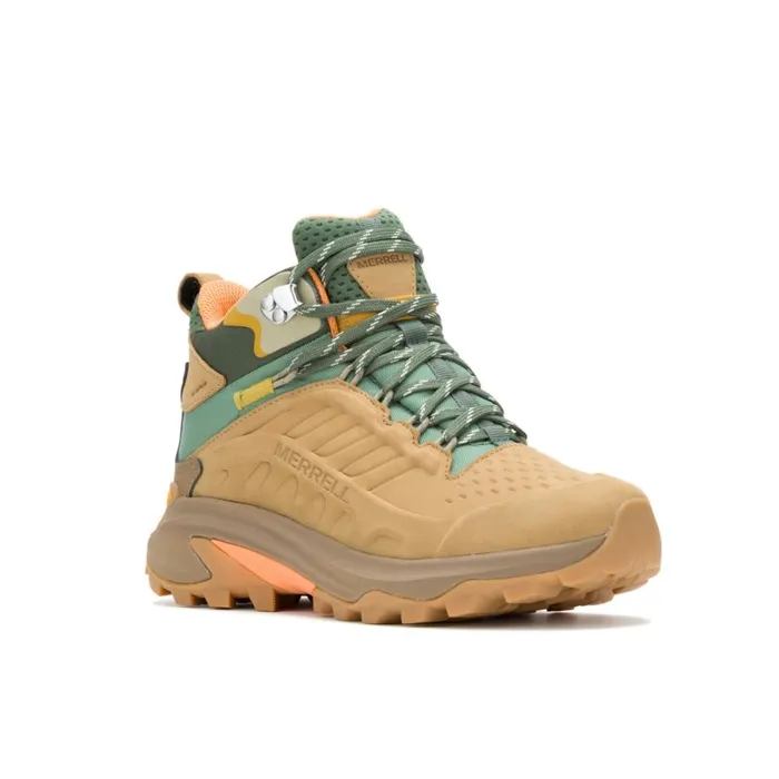 Moab Speed 2 Leather Mid Waterproof Tan Women Merrell Boots