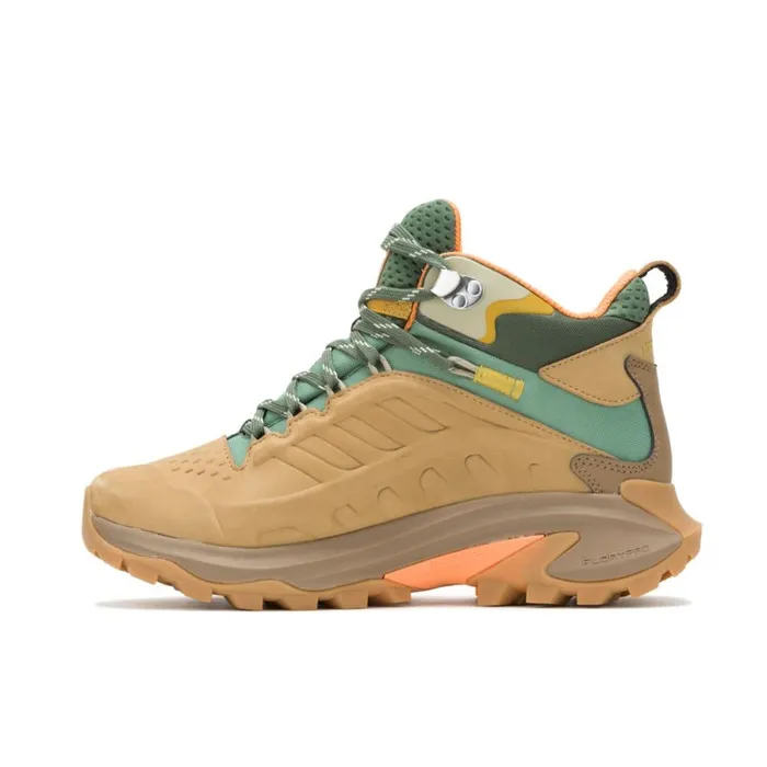 Moab Speed 2 Leather Mid Waterproof Tan Women Merrell Boots