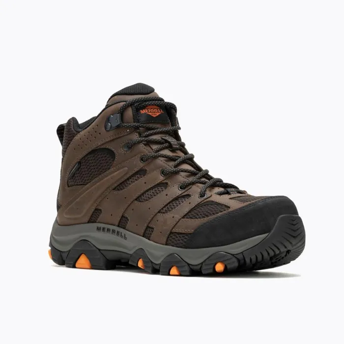 Moab Vertex 2 Mid Waterproof Carbon Fiber Work Boot Wide Width Earth Men Merrell Boots