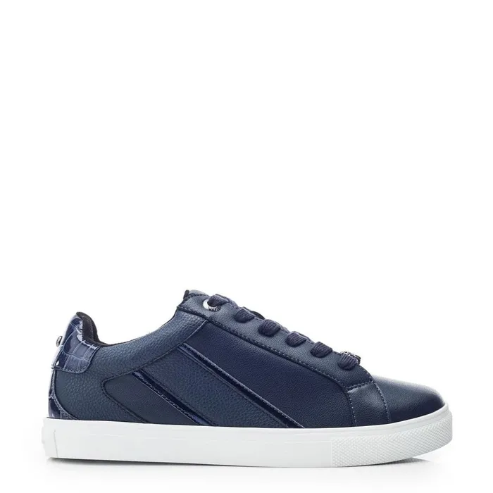 Moda In Pelle Abrini Navy Leather Women Casual Trainers
