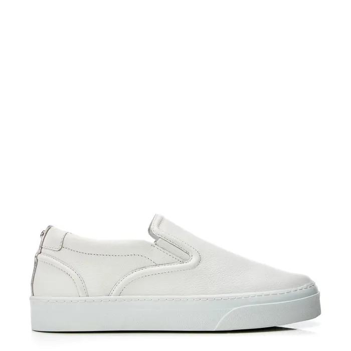 Moda In Pelle Adreenia White Leather Women SlipOn Trainers